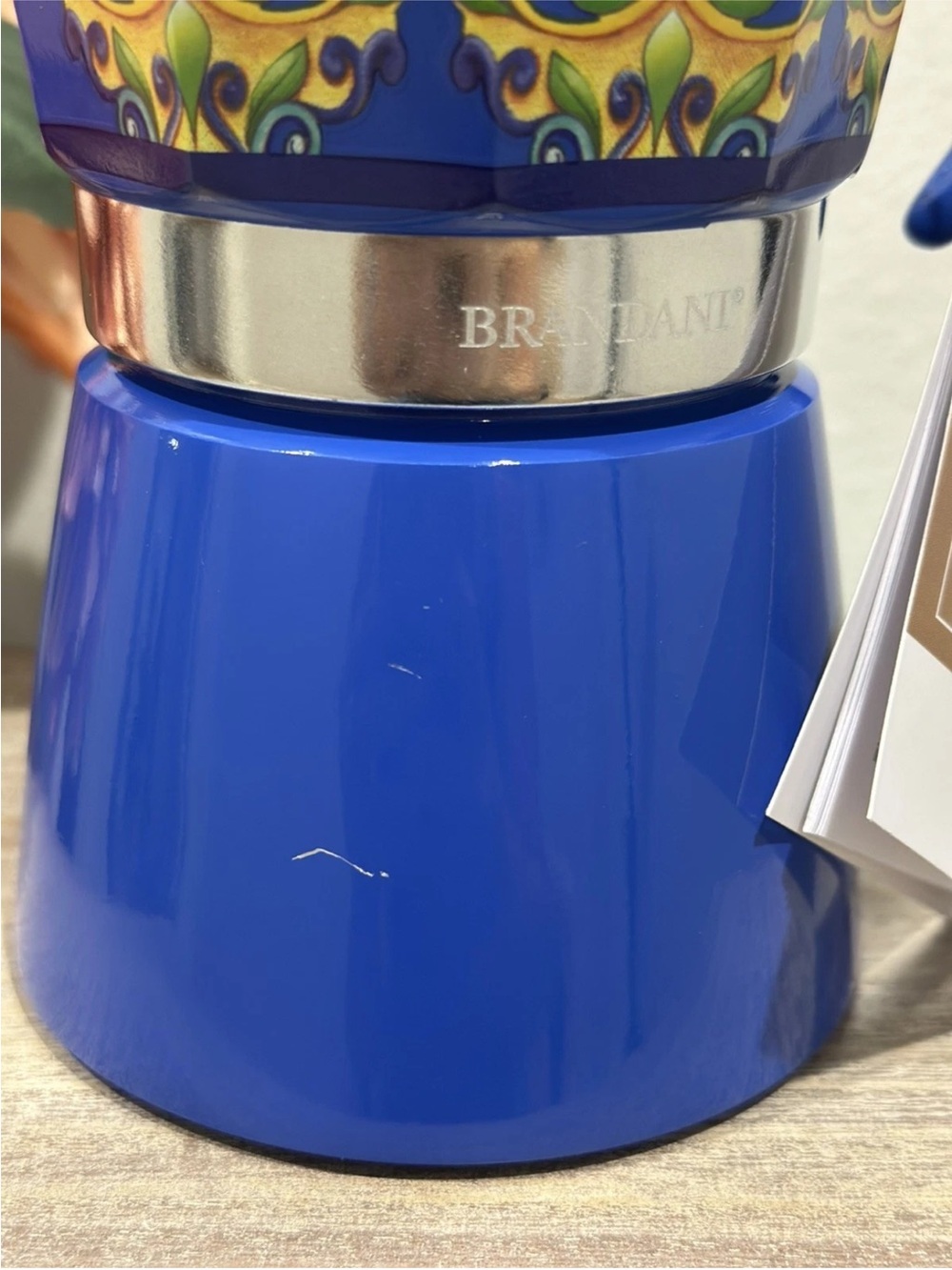 Brandani Italy Blue &Lemons Coffee Maker Moka Pot Stovetop Aluminum 6
Cup NEW - Picture 6 of 7